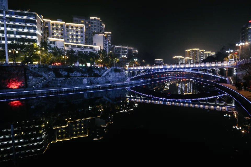 遵义 湘江河夜景